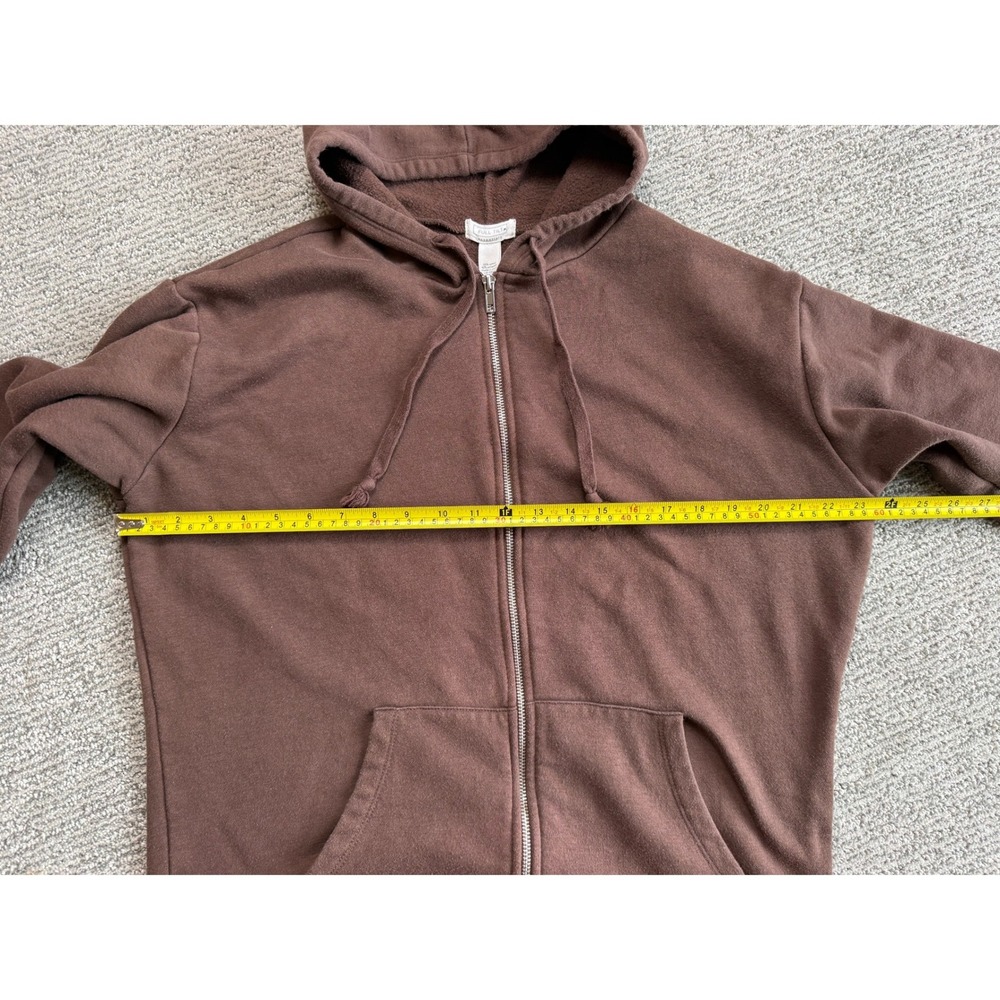 Full Tilt Womens Brown Zip Up Hoodie Fleece Sweatshirt Chocolate Brown Size M - Picture 4 of 5
